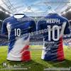 Classic Number 10 Mbappé Football Jersey Kids Adults Comfortable Breathable Quick Dry Sports Tee for Match Training