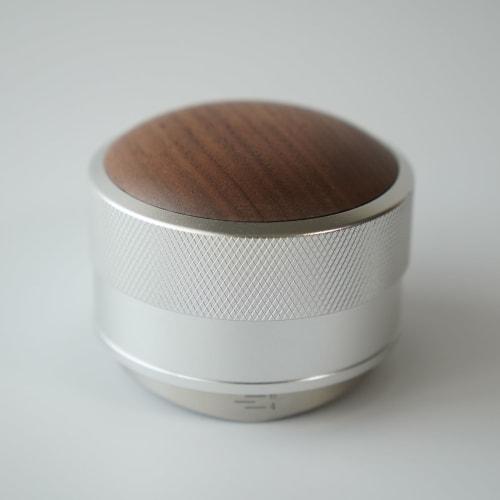 FUN COFFEE Espresso Distributor/Coffee Tamper, 58mm, with Graduations, Adjustable Height, Stainless Steel, Espresso Machine Accessory, 3 Inclined Beve