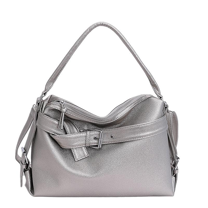 Tote bag women's large capacity pleated lazy armpit bag Spice girl locomotive shoulder bag women's casual fashion women's bag