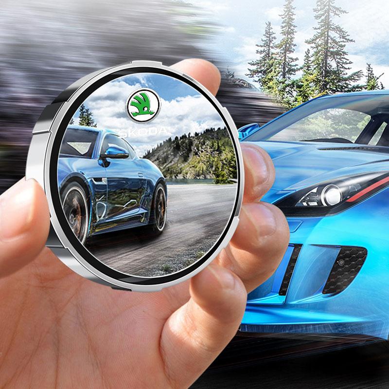 2Pcs Adjustable 360 Degree Car Blind Spot Rear View Mirror Angle For Skoda Octavia MK2 MK3 2 3 A7 Fabia Karoq Kodiaq Superb Rapid Kamiq