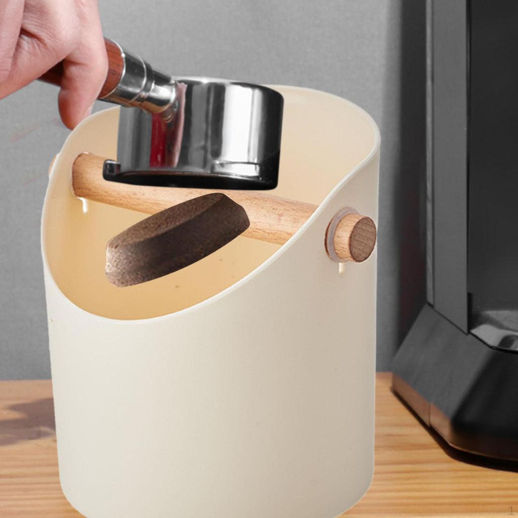 Kaffee-Knockbox Kleine Mülltonne Abnehmbarer Stiel Stoßdämpfend Auskippbehälter Espresso für Zuhause