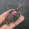 Natural Mosaic Jasper Gemstone Copper Wire Wrap Gift Jewelry Pendant 2.56" S2P25