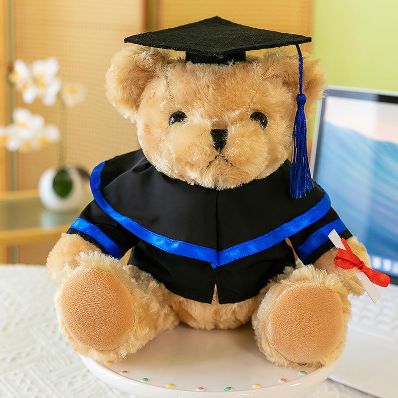 Graduation Bear Doll Plush Toy Hat Doctor Bear Doll Ceremony Bachelor Bear School Gift