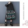 Loose Large Size Printed Splicing Casual Simple Sweetheart Long Sleeve Dresses