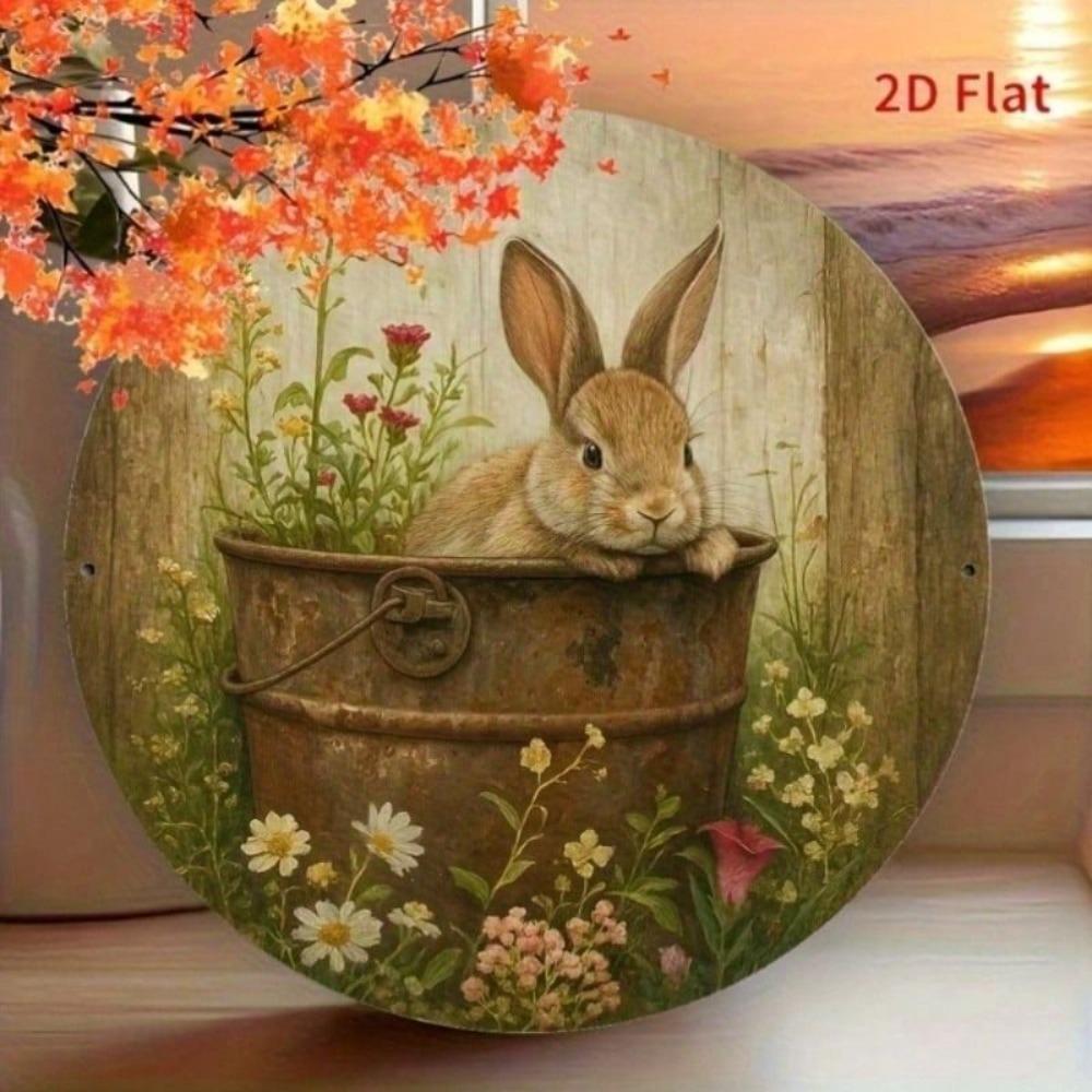 Vintage Rabbit Metal Wall Art, Home Decor Joom