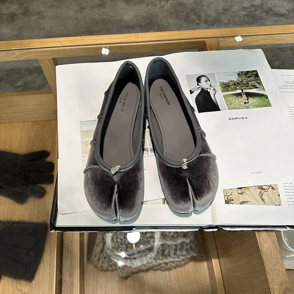 Sapatilhas Mary Jane Femininas de Pele com Solado Macio e Dedos Separados - Sapatos Baixos de Couro Confortáveis