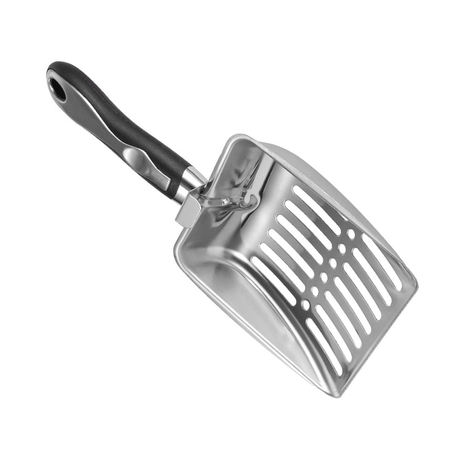 Practical Stainless Steel Cats Litter Scoops with Hanging Hole Litter Sifter for Easy Storage Home Office Cleaning Tool 1