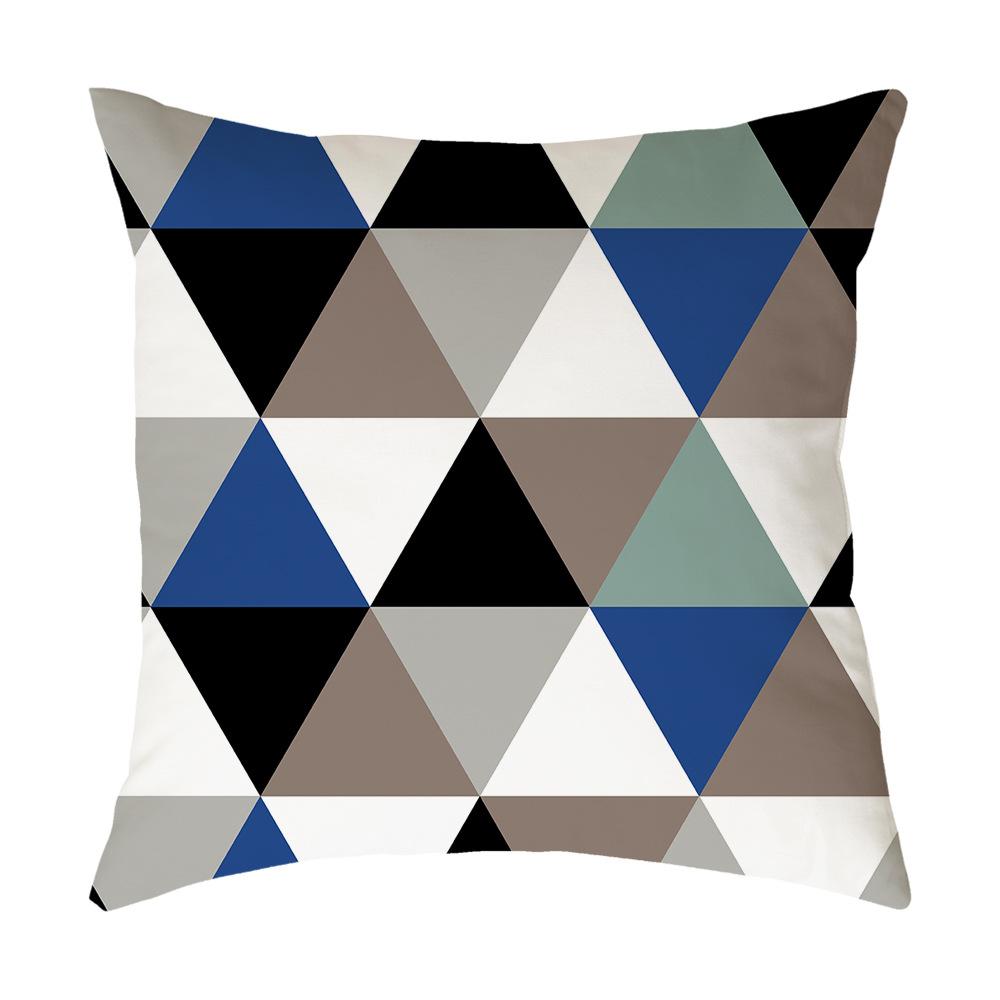 Kissen Leinen Kurzplüsch Zuhause Einfach Nordischer Stil Geometrischer Kissenbezug Sofakissen Kissenbezug