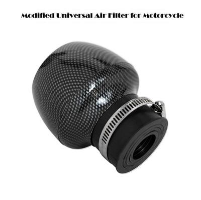 Gerader Motorrad-Lufteinlassfilter-Pod 28-48 mm Einlassklemme Kohlefaser-Stil