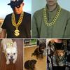 Plastic Big Chunky Chain Necklace 90s Hip Hop Gold Costume Necklace Photography Props Rapper Hip Hop Accessory Jewelry