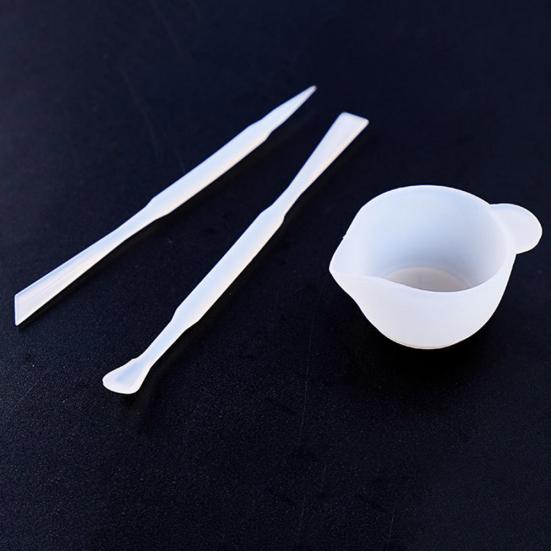 4 Stück Silikon Epoxidharz Mischbecher Rührstäbe DIY Schmuckherstellung Werkzeugsets