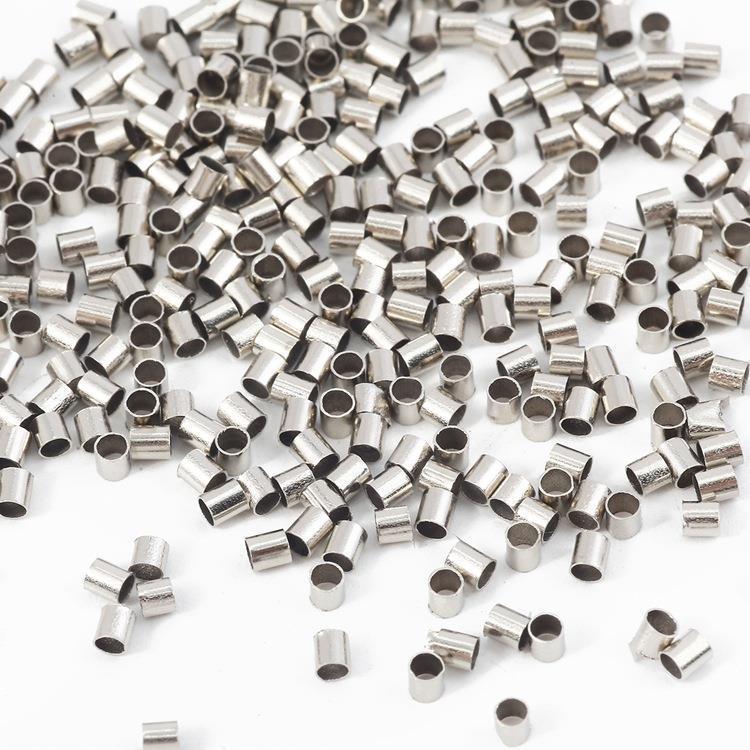 

Copper Tube Necklace: Metal Beads, Positioning Beads, Earrings, Bead Curtain, Alloy Tubes. 1.5mm 500 pcs/bag