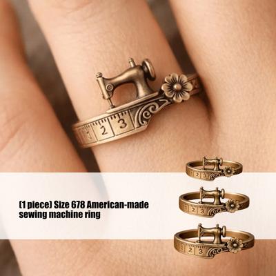 Artistic Sewing Machine Inspired Rings Sewing Themed Finger Rings For Women Who Love Unique Accessories And Crafts