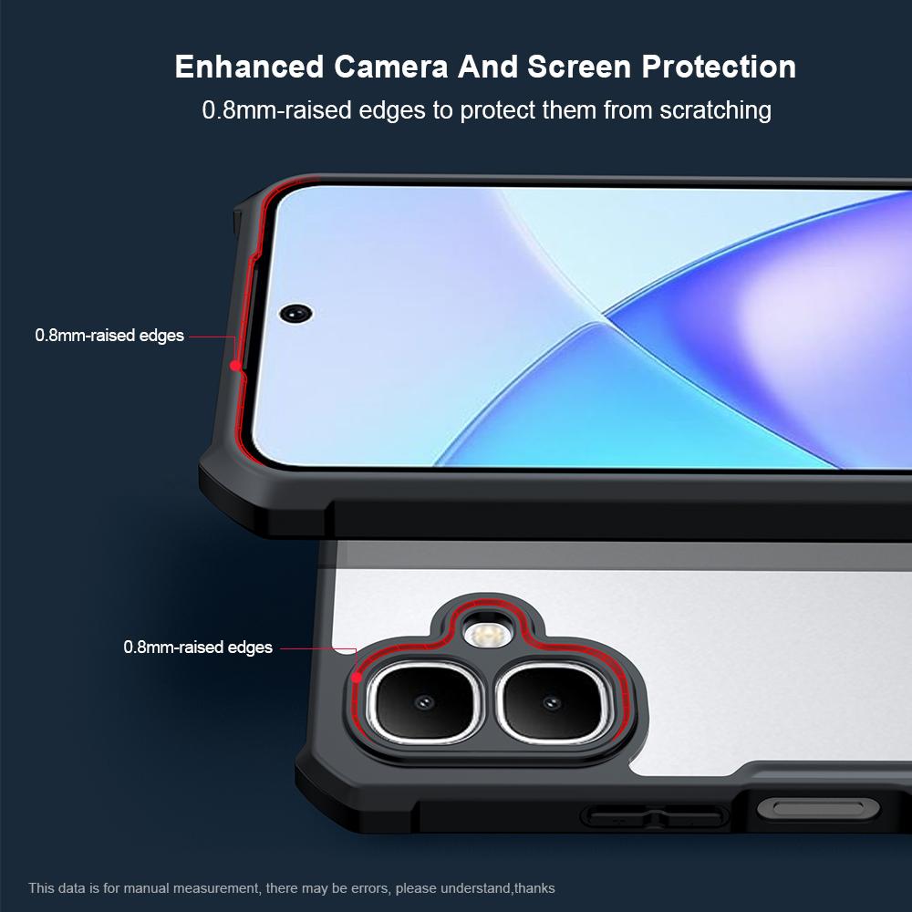 XUNDD For Infinix Smart 10 Case Dropproof TPU+Acrylic Clear Back Phone Cover