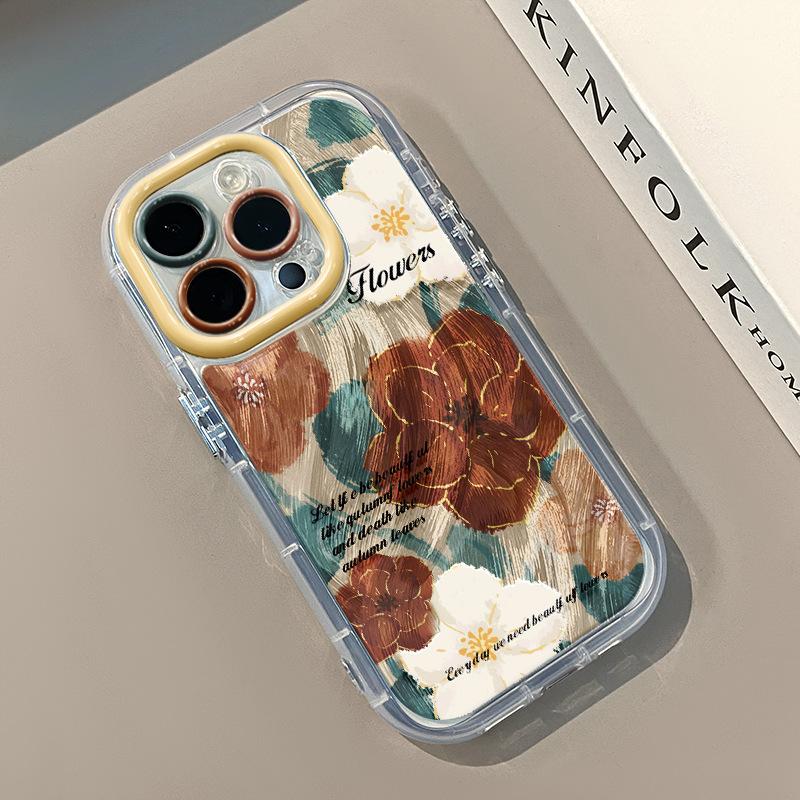 Flowers for IPhone16pro Phone Case for Apple 15pro Cream Feather 15 Ultra-thin Xs/xr/8plus