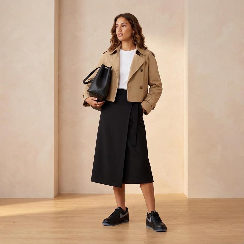 Nike Air Force 1 Comfortable Versatile Durable Breathable Low-Top Sneakers Women Sneakers Black IM6027010