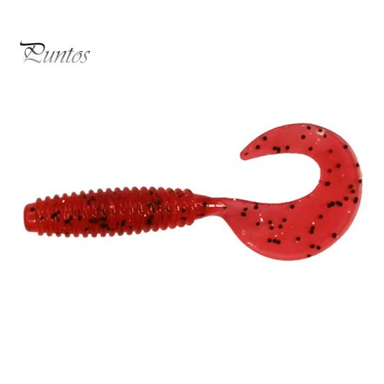 20/30/50 vnt. 3/4/5/6/7CM Minkštas sliekų masalas Spalvingas silikoninis garbanotas uodegos masalas žvejybai gėlo vandens sūriame vandenyje Universalūs ešerių ešerių žvejybos priedai