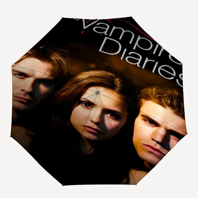 1pc The Vampire Diaries3 Umbrella, Sun Protection, And UV Shielding. It Has Eight Sturdy Ribs for Outdoor Use And Perfect Gift