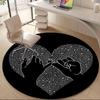 1PC Heart Hands Office Round Area Rug,  Mat Suitable ForOffice, Under Office Chairs Bedroom Living Room Home Decor, Room Deco