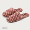 Fashion Comfort Warm Satin Couple Cotton Shoes Concise Casual Home Slippers Fashion Checkered Non-slip Designer Shoes Pantuflas De Mujer