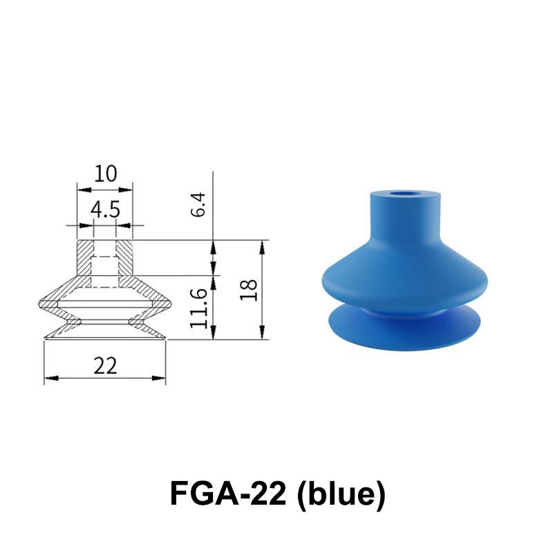 Fga-11/14/16/20/33/43/53/63 Threaded Suction Cup Organ Silicone Festos Rubber Suction Cup Vacuum Sucker Vento