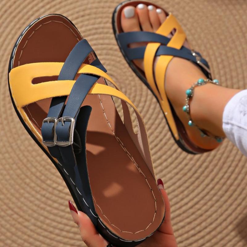 

Женские летние босоножки на танкетке с открытым носком и регулируемой пряжкой, нескользящие пляжные босоножки с пряжкой на шнуровке 39