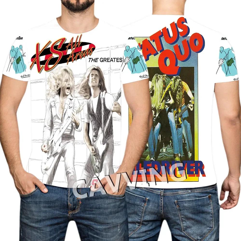 Men T-shirt Heavy Metal Rock Band Status Quo 3d Print T shirt Tops Womens Sports Large size Tops Tees Summer Tshirt Kid Clothing