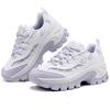Skechers Chaussures de Sport en Dentelle Hi-Ryze Tissu Cuir Synthétique Confortables Basse Top Chaussures de Papa Baskets Femme Blanc Violet 177229-WLV