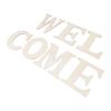 7PCS Welcome Sign Plywood 2mm Thickness Unpainted Welcome Decorative Letters for Wedding Party