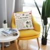 Pillow Cover Fiber Square Throw Pillow Cover Lettering Washable Sofa Cushion Case 45x45cm Best Gifts for Children Parents Family