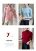 2025 Autumn/Winter Women's Thick Cashmere Half-High Collar Loose Cable Knit Sweater