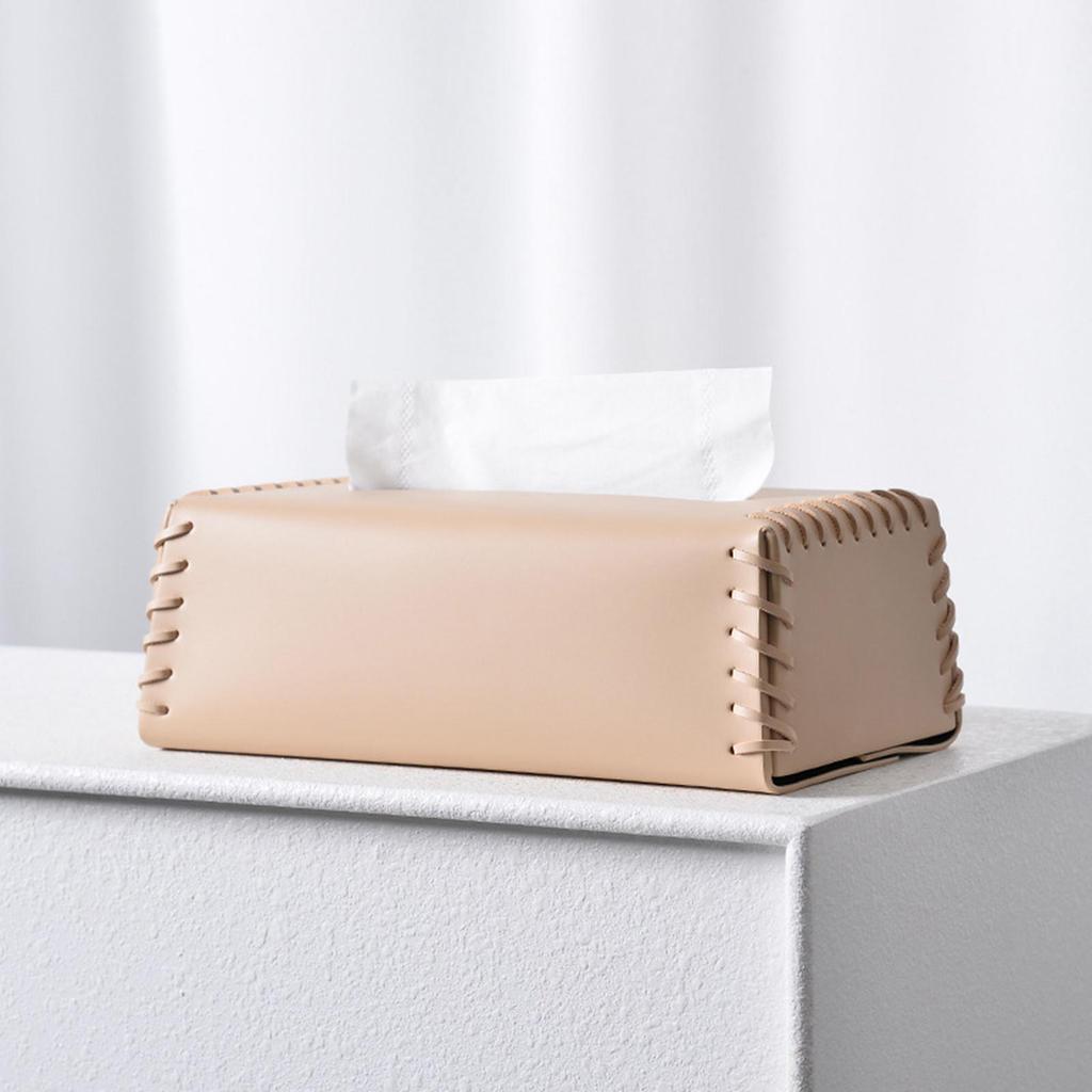 Bathroom Toilet Paper Holder Modern Tissue Box for Living Room Home Light Pink