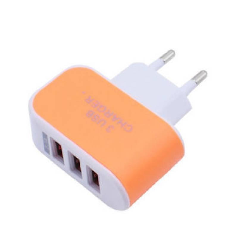 Versatile 3usb Candy Charger With Led Light For Apple Devices Travel-friendly