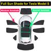 For Tesla Model S Sun Shade Privacy Window Sunshade Foldable Glass Roof Skylight Blind Sunroof Shading ModelS Anti UV Protector