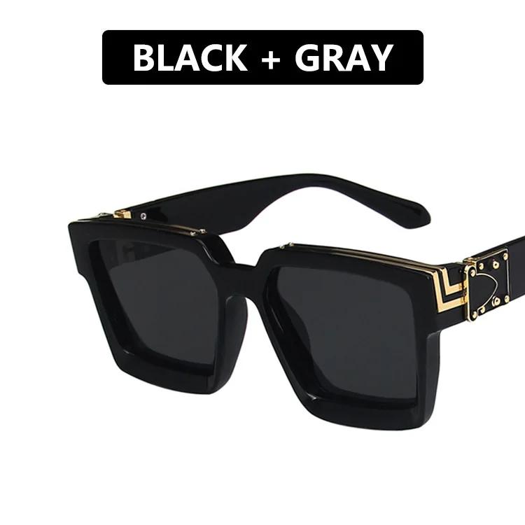 Men'S Rectangular Sunglasses Large Frame Personalized Sunglasses Jumping Hiphop Glasses& Accessories