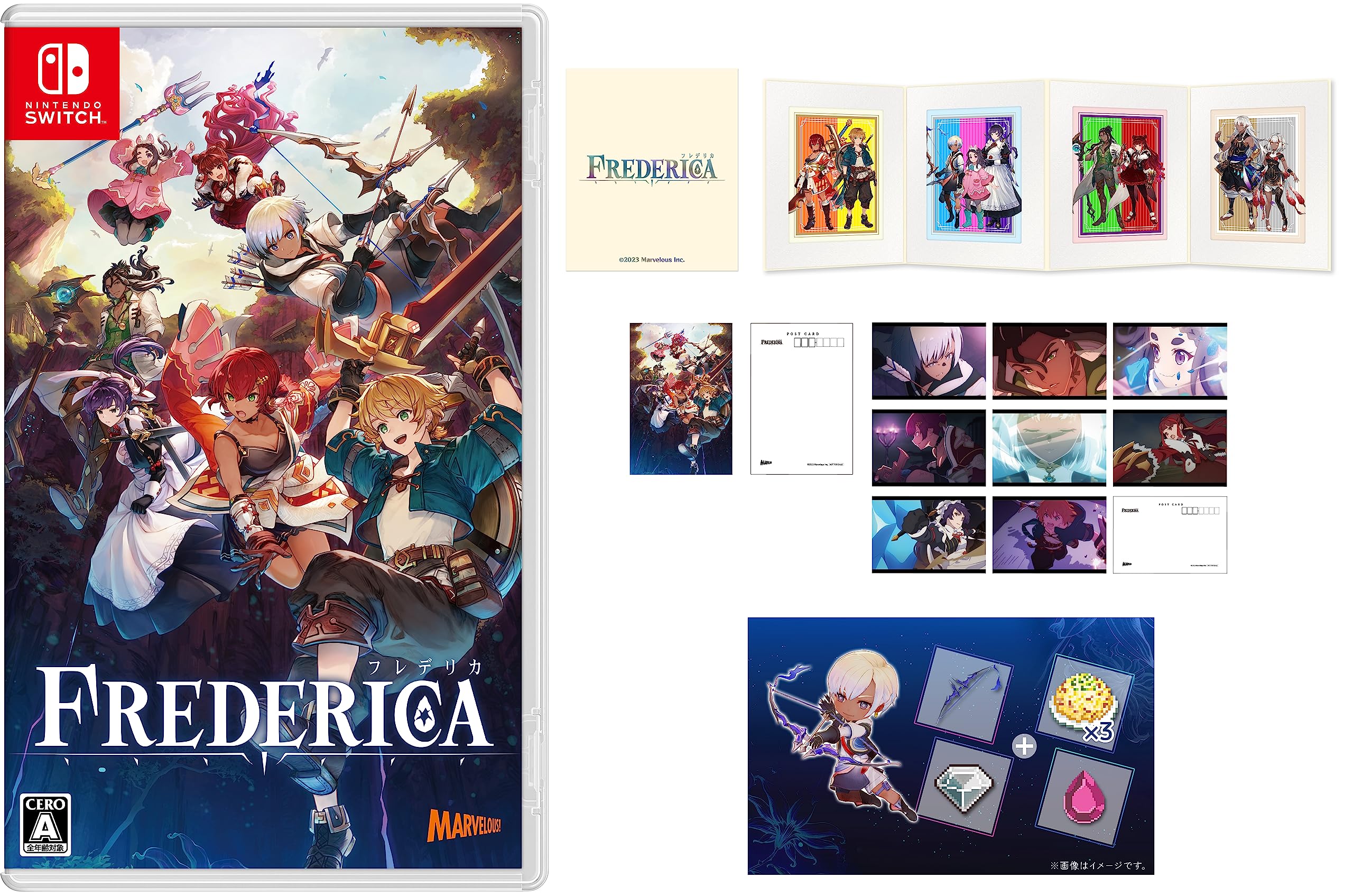 

набор оригинальных открыток FREDERICA оружие полезный предмет набор код для скачивания может быть получен или использован из-за срока действия [Товары в комплекте] -Switch (9 включено)