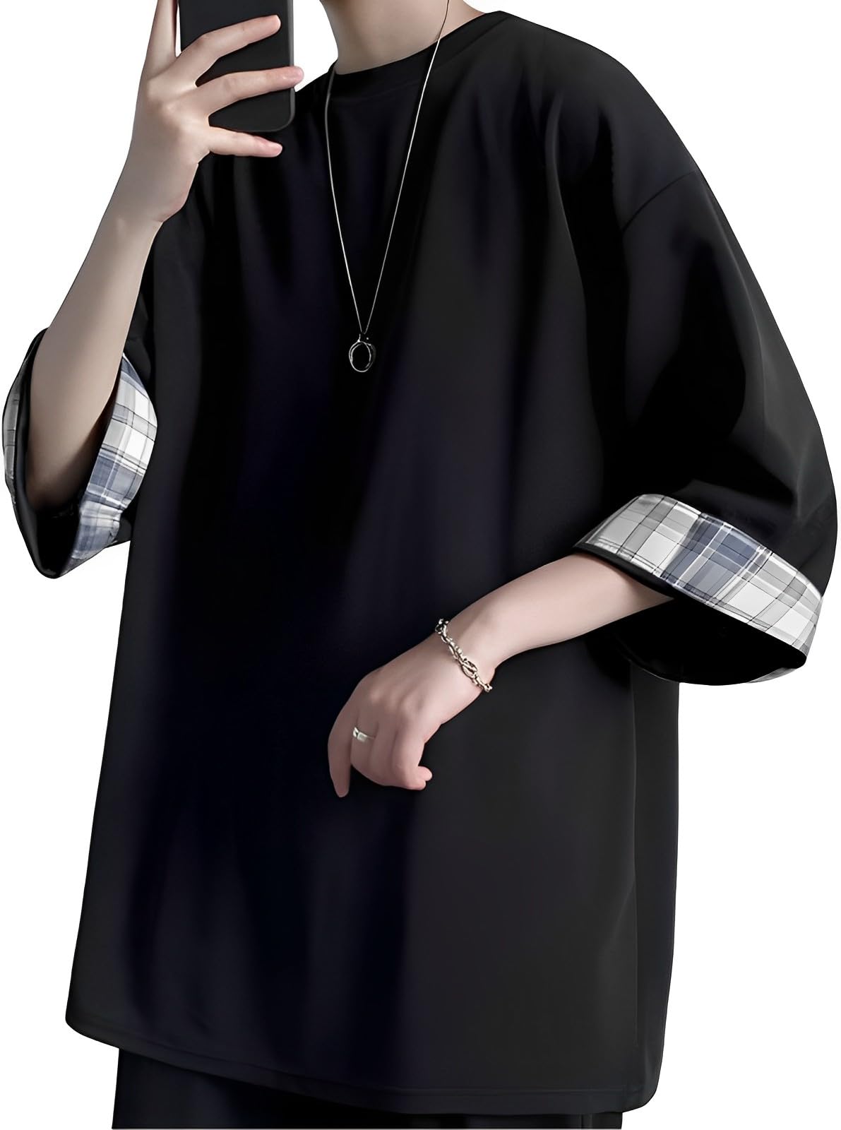 

Emptio Short Sleeve Oversized Plus Sizes Comfortable and Sleeve Summer Solid Color Fitted Fashionable Drop Oversized Perfect for Camping Men s