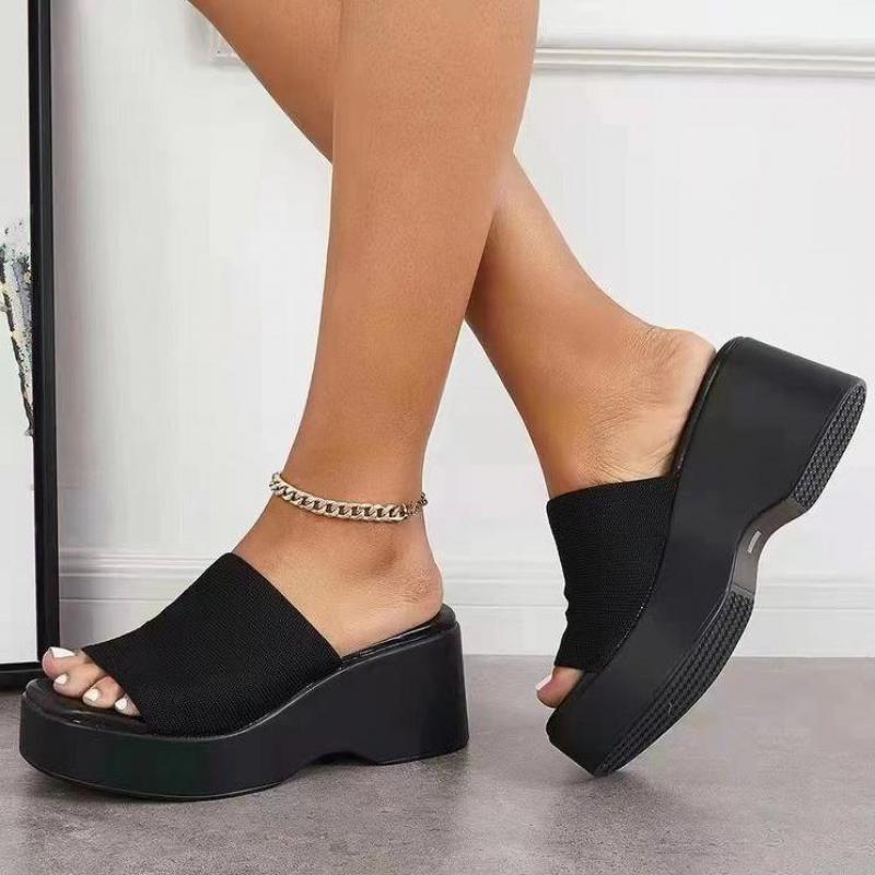 Fashion Pink Platform Slippers Women Summer Designer Open Toe Women's Non-slip Thick Soled Slippers Ladies Outdoor Beach Slippers Woman
