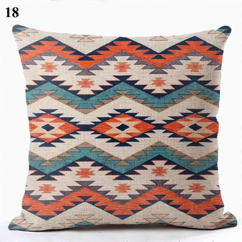 Bohemian Throw Pillows Case Brown Cushions Decorative Linen Comfortable Cover Cushion Geometric Cushion Cover Home Pillowcase