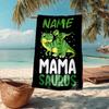 Custom Name Ultra-Soft Beach Towel with Dinosaur Theme,Ideal for Pool - Camping, Diving - Perfect Travel Essential, Vibrant Beach Towel.