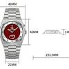 Millennium Retro Uhr Herren und Damen Mode Nische Chinesischer Text Schlagendes Doppeldisplay Stahlarmband Wasserdichte Uhr