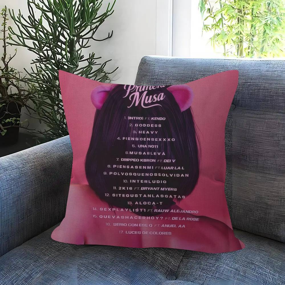 SINGER OOmar Courtz Album Doublesided Printed pillow cover Short plush Suitable living room bedrooms sofas throw cushion cover