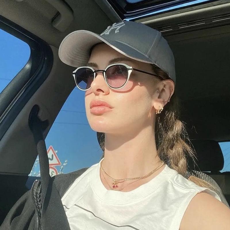 Small Frame Oval Retro Sunglasses Ins Hot Style Women Sunglasses High-End Fashion Lady Sun Glasses Luxury Design Eyewear