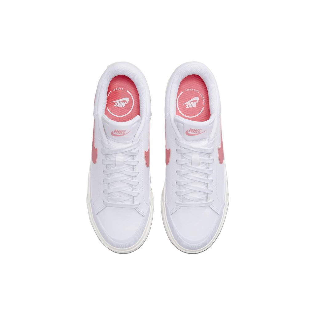 Nike Court Legacy Lift Białe Koralowe Damskie Sneakersy Summit-White Coral-Chalk DM7590-102
