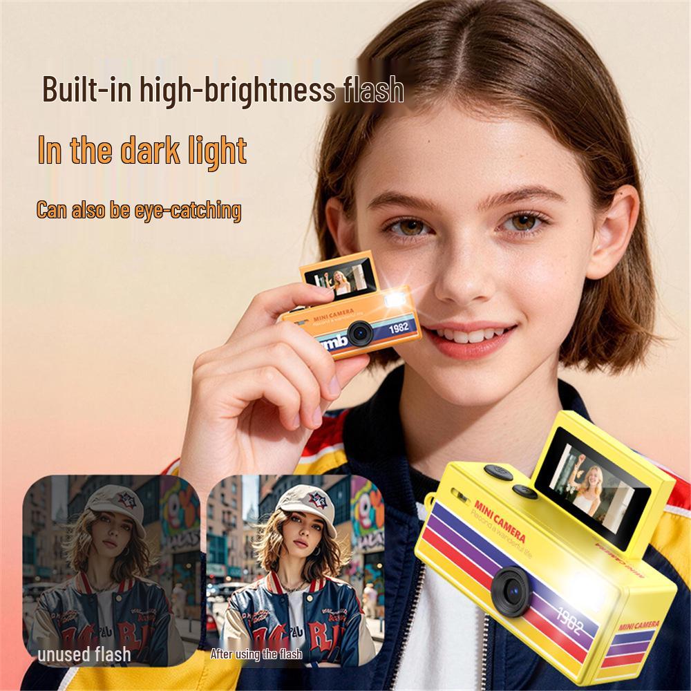 New Cross-Border Flip Screen Thumb Camera: Video Recorder for Students & Kids