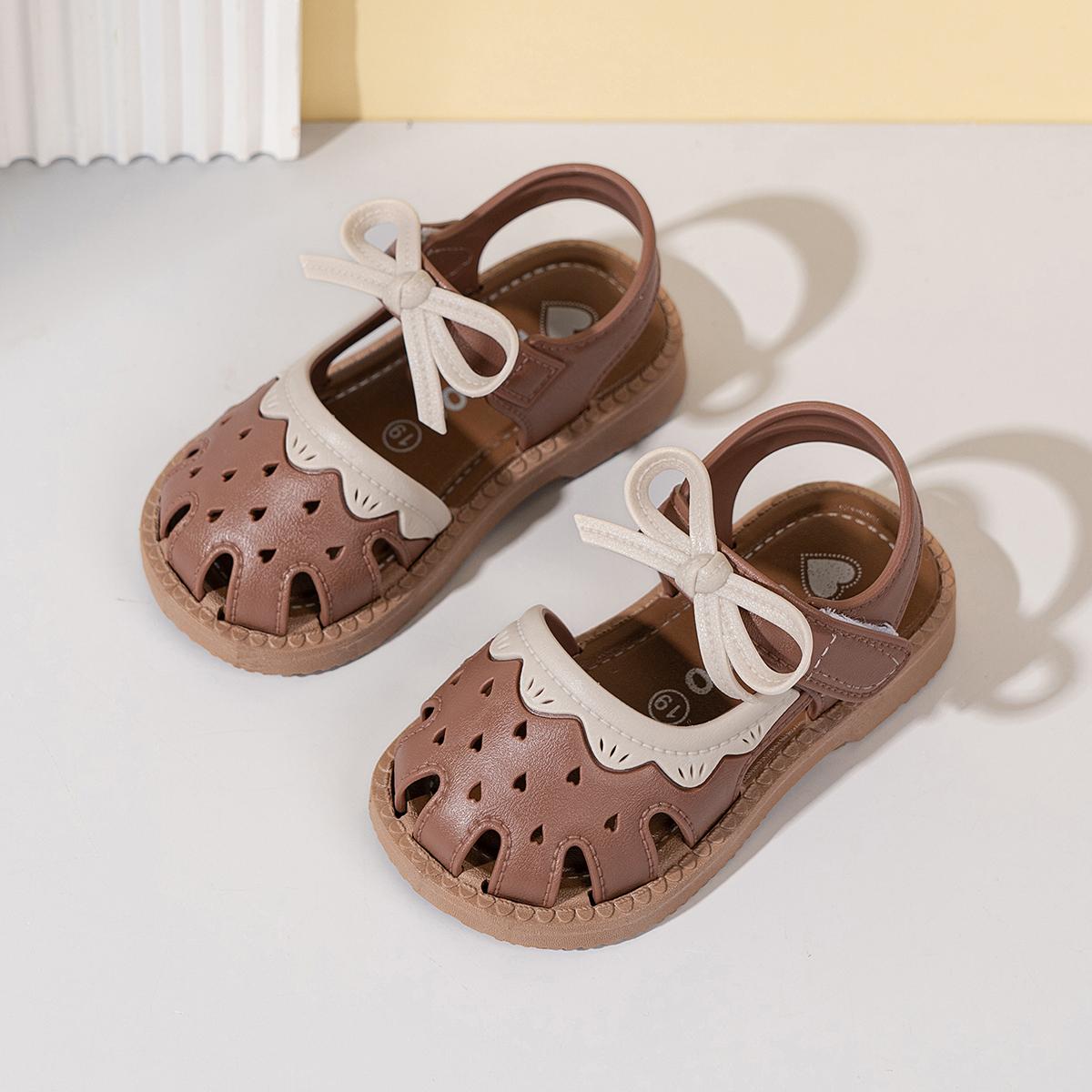 Summer Girls Flat Sandals Hollow-out Fashionable Non-Slip Children Beach Sandals Comfortable Causal Kids Toddlers Sandals 24