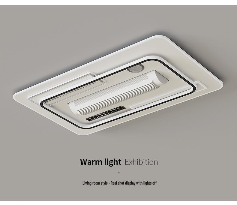 Smart Bladeless Ceiling Fan with Light, Voice-Controlled, Modern Design - 110V