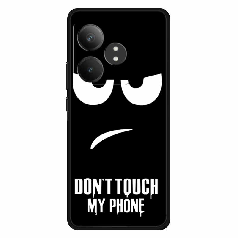 For Realme GT 6T Case Soft Feeling Silicone Luxury Phone Covers For Realme GT 6 GT6 Cases TPU Painted Marble Beautiful GT6t Wolf