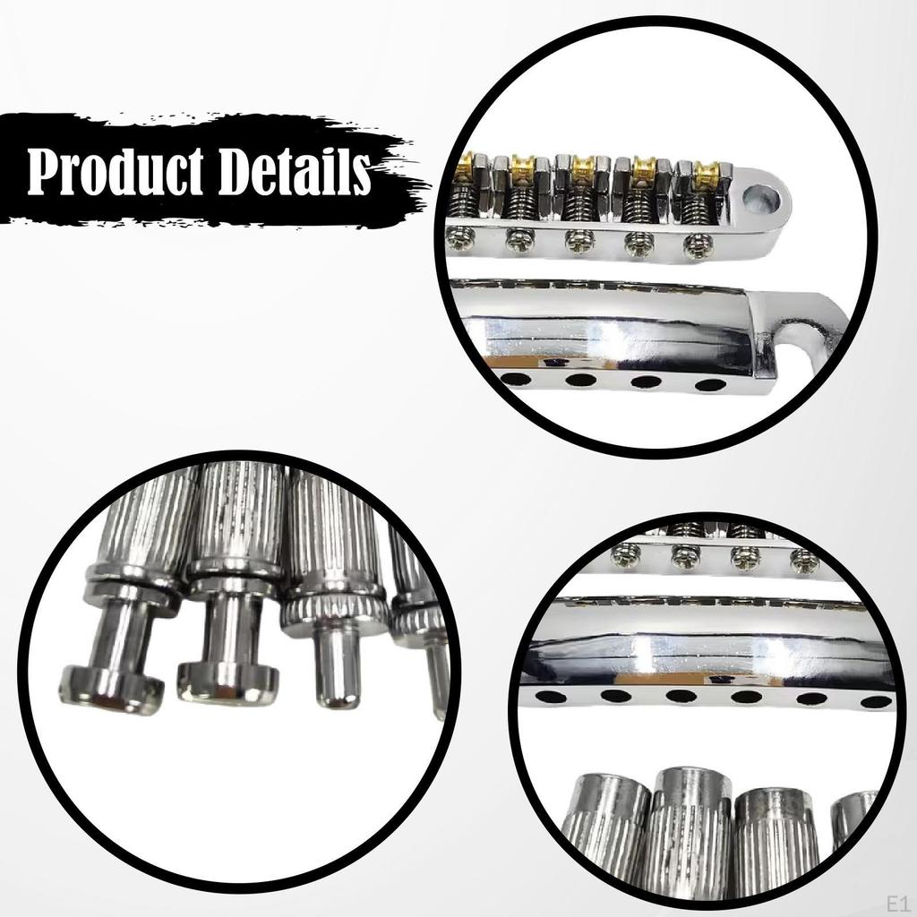 Bridge And Tailpiece for Electric Guitar. Easy Installation. Upper Lower Saddles. Reliable Metal