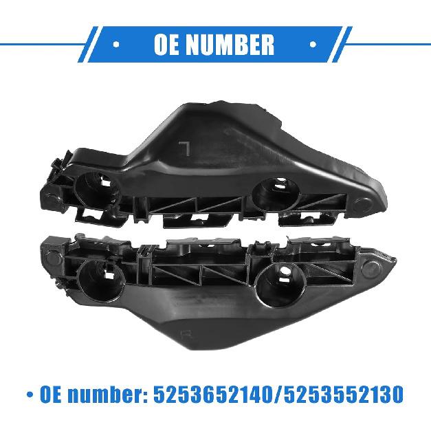 1 Pair Bumper Mounting Support Bracket Compatible for Toyota Yaris 2007-2012, Left Right Bumper Retainer Set Plastic Black